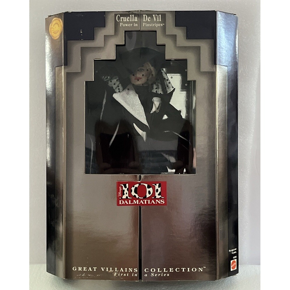 Disney Collector Edition Cruella De Vil‎ Barbie Doll 101 Dalmations 1996 Mattel